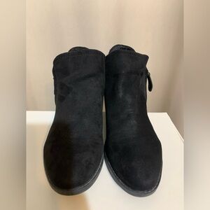 SO Memory Foam Faux Suede Ankle Booties
